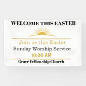 Editable Easter Church Welcome Banner (Horizontal)