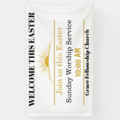 Editable Easter Church Welcome Banner (Vertikal)