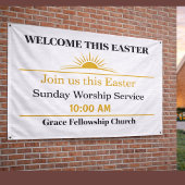 Editable Easter Church Welcome Banner