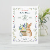 Editable Easter Potluck Invitation Einladung (Stehend Vorderseite)