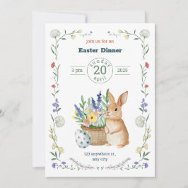 Editable Easter Potluck Invitation Einladung