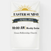 Editable Easter Sunday Church Banner (Vertikal)