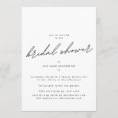 Editable, einfach elegantes Brautparty Einladung (Vorderseite)