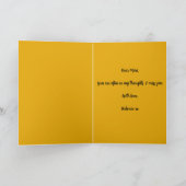 Editable einsame Katze beim Beobachten eines Sonne Karte (Innenseite)