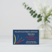 Editable Electrical Business Card Visitenkarte (Stehend Vorderseite)
