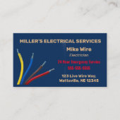 Editable Electrical Business Card Visitenkarte (Vorderseite)