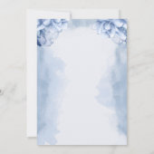 Editable Elegant Blue Quinceñera Einladung (Rückseite)