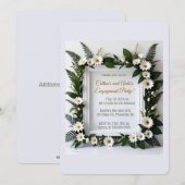 Editable Elegant Daisy Frame Einladung (Vorne/Hinten)