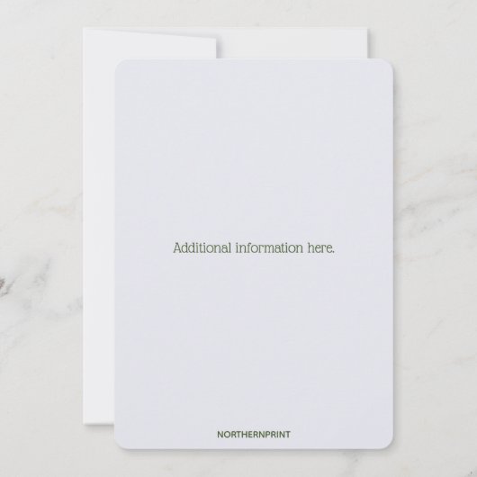 Editable Elegant Daisy Frame Einladung (Rückseite)