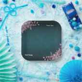 Editable Elegant Floral Paper Plates Pappteller (Party)