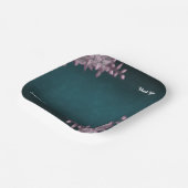 Editable Elegant Floral Paper Plates Pappteller (Gewinkelt)