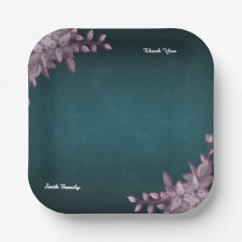 Editable Elegant Floral Paper Plates Pappteller