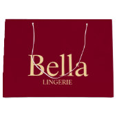 Editable Elegant Lingerie Branding Design  Große Geschenktüte (Vorderseite)