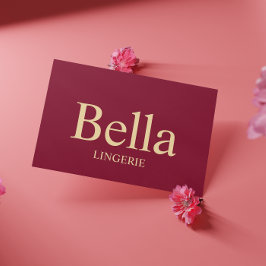 Editable Elegant Lingerie Branding Design  Visitenkarte