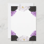 Editable Elegant Purple Floral Wedding Invitation Einladung (Rückseite)