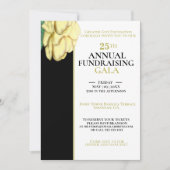 Editable Elegant White, Black Wohltätigkeit Event  Einladung (Vorderseite)