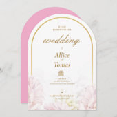 Editable Elegante Arch Hochzeit Einladung (Vorne/Hinten)