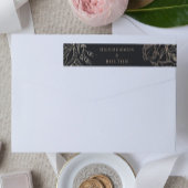 Editable Elegante Black Gold Custom Wreath Wedding