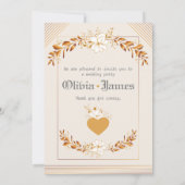 Editable Elegante Wedding Einladung (Rückseite)