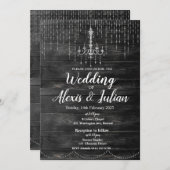 Editable Elegante Wedding Invitation - Rustikal Einladung (Vorne/Hinten)