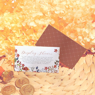 Editable Elegante Wildblume Blumenkohl Brautparty Begleitkarte