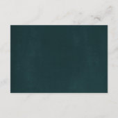 Editable Emerald Blume Wreath Copper Foil Wedding RSVP Karte (Rückseite)