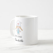 Editable Emergency Room Nurse Gift Funny ER Nurse  Kaffeetasse (Vorderseite Links)