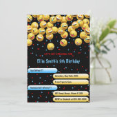 Editable Emoji Einladung (Stehend Vorderseite)