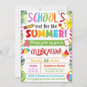 Editable End of School Party Schools Out Party Einladung (Vorderseite)