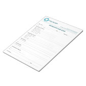 Editable Endodontic Treatment Progress Notepad Notizblock (angewinkelt)