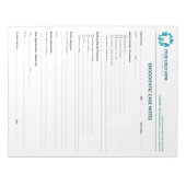 Editable Endodontic Treatment Progress Notepad Notizblock (Vorderseite)