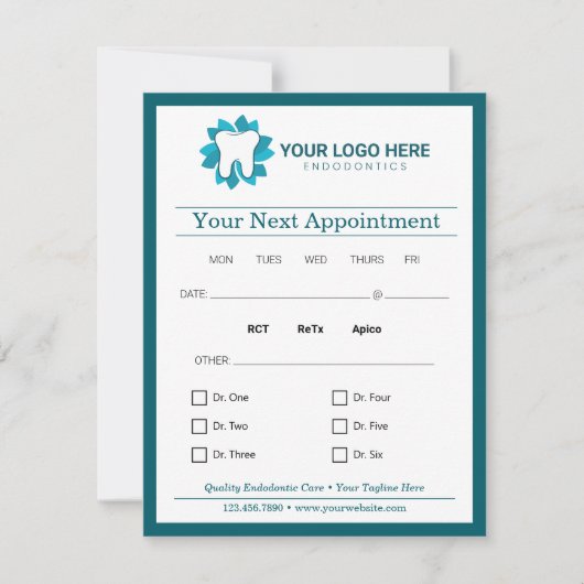 Editable Endodontics Frag für Reviews! Einladung (Vorderseite)