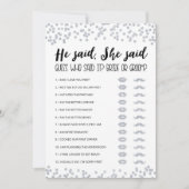 Editable Er sagte: "Sie sagte Brautparty Game Card Einladung (Vorderseite)