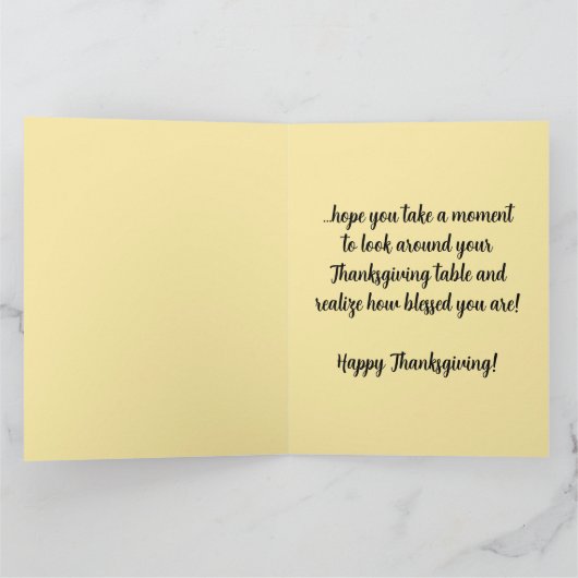 Editable Erntedank Dinner Segnung Karte (Innenseite)