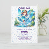 Editable Fairy Birthday Einladung (Stehend Vorderseite)