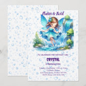 Editable Fairy Birthday Einladung (Vorne/Hinten)