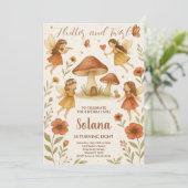 Editable Fairy Birthday Einladung (Stehend Vorderseite)