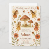 Editable Fairy Birthday Einladung (Vorne/Hinten)