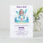 Editable Fairy Birthday Einladung (Stehend Vorderseite)