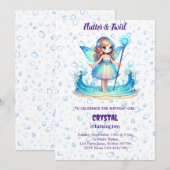 Editable Fairy Birthday Einladung (Vorne/Hinten)