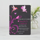 Editable Fairy Birthday Einladung, Fairy Birthday Einladung (Stehend Vorderseite)