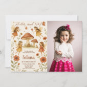 Editable Fairy Birthday Einladung mit Foto (Vorderseite)