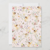 Editable Fairy First Birthday Einladung, Soft Pas Einladung (Rückseite)