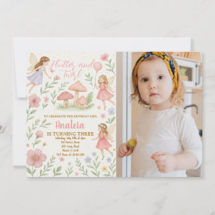 Editable Fairy Garden Geburtstag Einladung