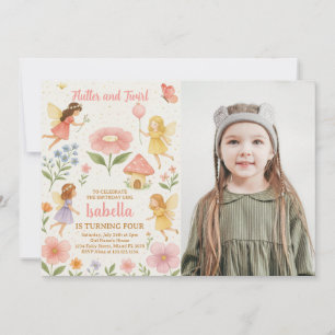 Editable Fairy Garden Geburtstag Einladung