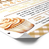 Editable fall bake sale Fundraiser Flyer Poster (Ecke)