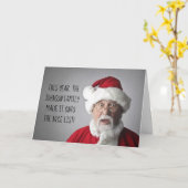 Editable Familienname Fun Santa Nice Liste Weihnac Karte (Gelbe Blume)