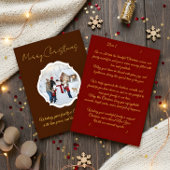 Editable Family Photo Christmas Card Dankeskarte