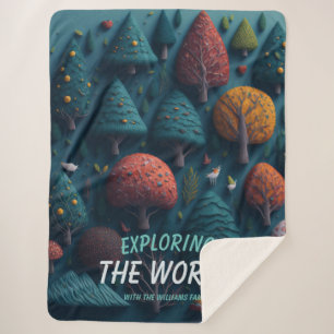 Editable Fantasy Garnelen Waldvögel und Bäume Sherpadecke