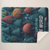 Editable Fantasy Garnelen Waldvögel und Bäume Sherpadecke (Vorderseite (Horizontal))